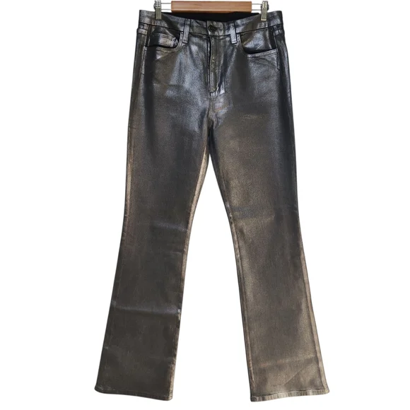 Joe's Jeans Flawless Hi Honey High Rise Curvy Bootcut Jeans In Foil Gunmetal